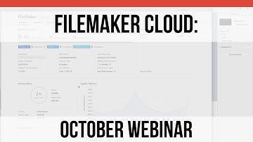 October Webinar on FM Cloud | FileMaker Cloud | FileMaker Pro 15 Training