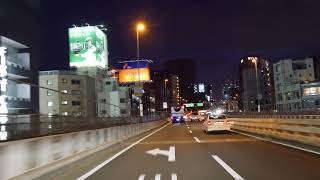 Tokyo Expressway night drive 4K 2018 晴海 荏原