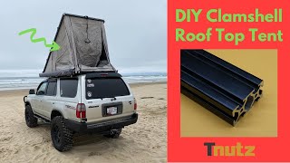 DIY Clamshell Roof Top Tent Walkaround (Low Profile / No Roof Rack Required)  Toyota 4Runner