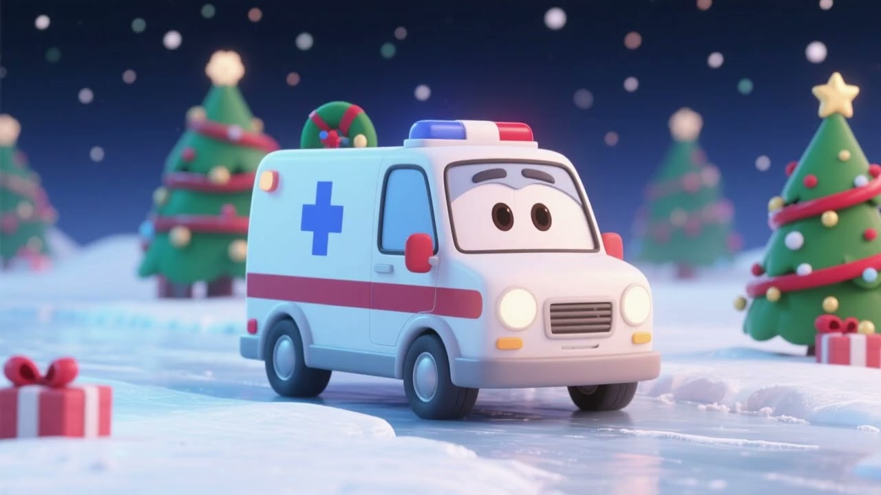 Рождественская скорая помощь на ледяной дороге | Песня о приключениях в праздничных спасательных ...