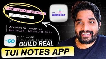 Build a Note Taking App that Runs in Your Terminal | Golang & Bubble Tea | Hindi