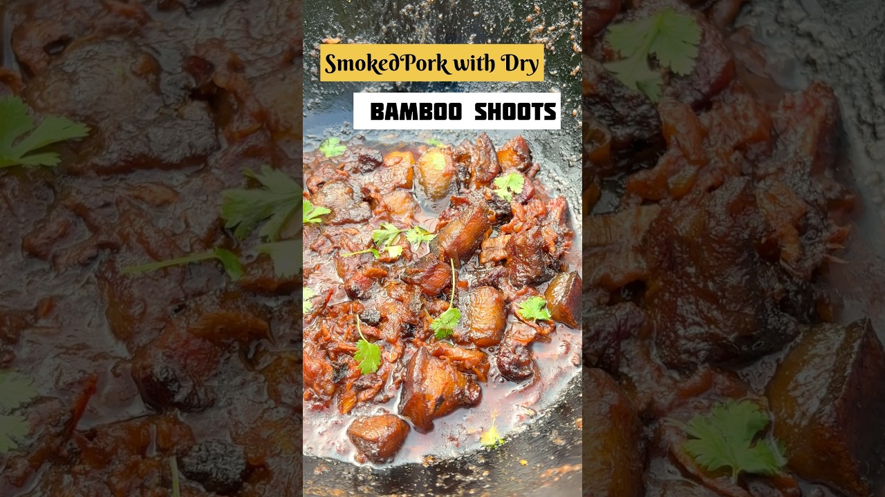 Smoked pork with Dry bamboo shoots 🥩🌶️