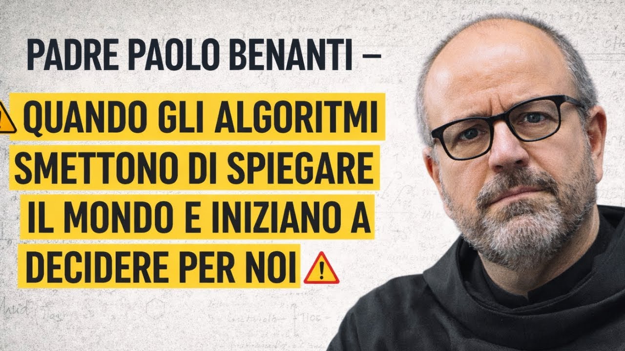 Padre Paolo Benanti Quando gli Algoritmi Smettono di Spiegare il Mondo e Iniziano a Decidere per Noi