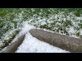 Sudden hailstorm near Powell