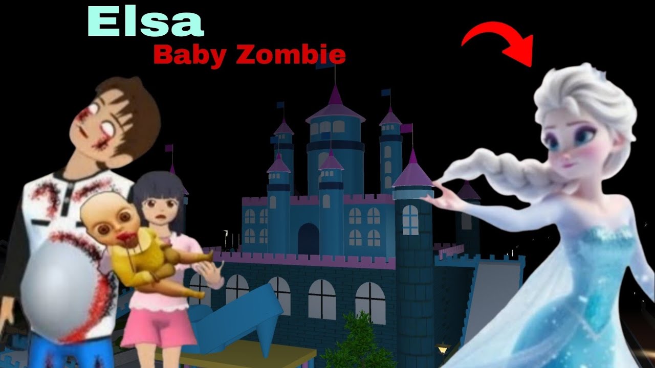 There's a Elsa house Baby Zombie YUTA MIO Enter by horror place😱👹|| SAKURA SCHOOL SIMULATOR