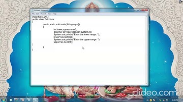 Java Tutorial-6 : Program to print the sum of odd numbers to given range