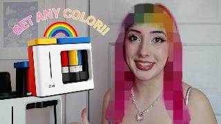 Famous RAINBOW HAIR TRANSFORMATION using ZUVI COLORBOX!! AT HOME HAIR DYE MIXER Wealth