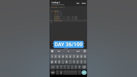 36/100 days coding challenge #hemancodes #shorts