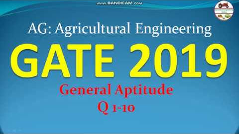 General Aptitude GATE 2019 Q 1-10