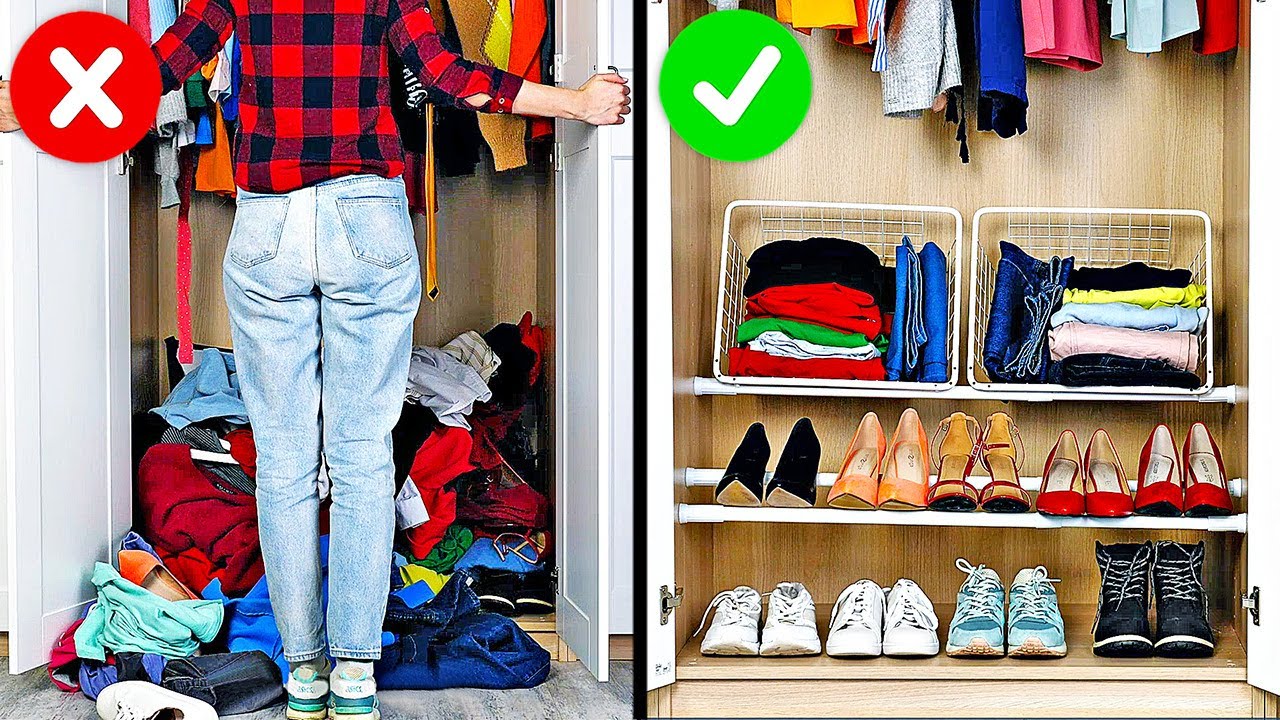 Easy Life Hacks for Organizing Your Home || Folding And Organization Hacks