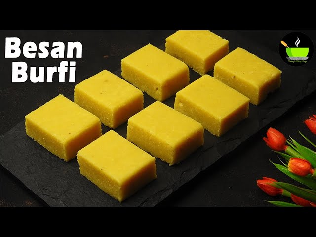 Quick Besan Ki Barfi | Besan Burfi Recipe | Besan Barfi | बेसन बर्फी | Diwali Sweets | Easy Sweets | She Cooks