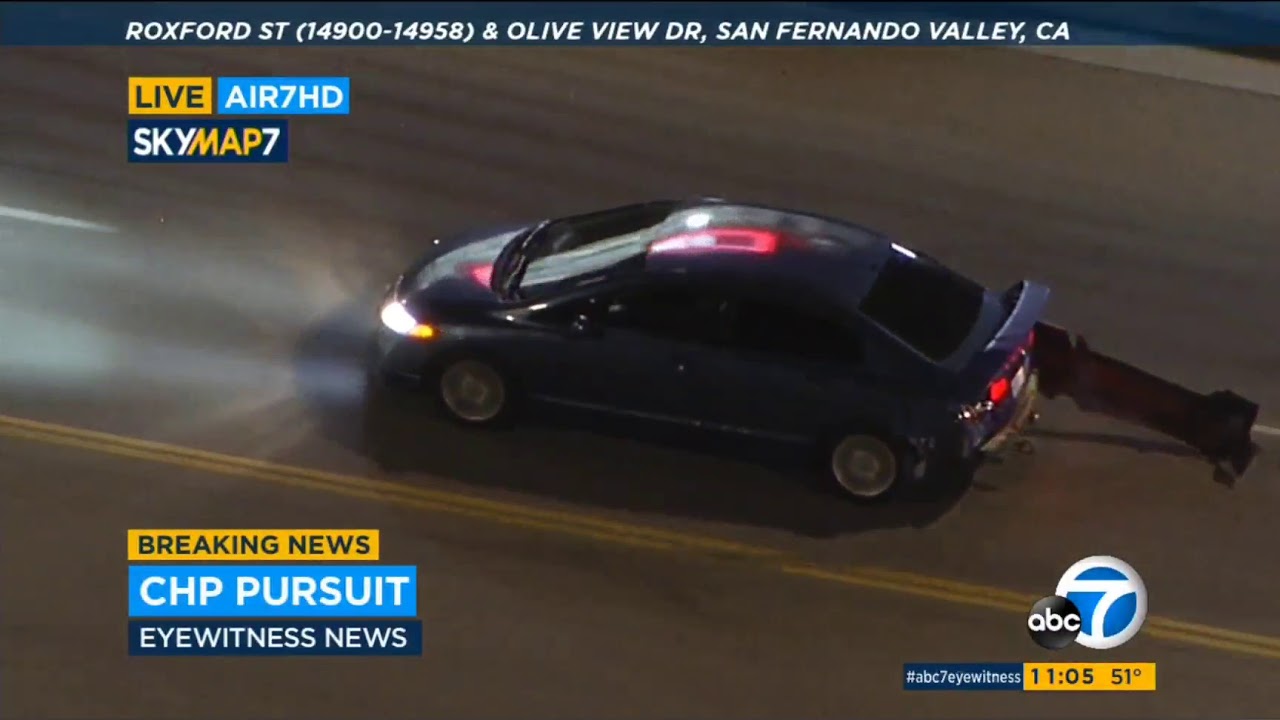 WILD police chase and PIT maneuver in SoCal - YouTube