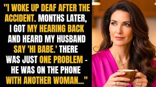I got my hearing back and heard my husband say 'Hi babe '   He was on the phone with another woman!