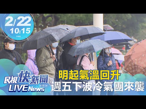 【LIVE】0222 明起氣溫回升 週五又一波冷氣團來襲｜民視快新聞｜