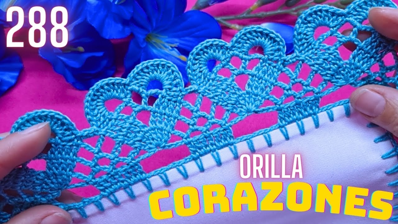 Que bonita puntilla de corazones. te enseño el paso a paso - 14 de febrero 💜 288