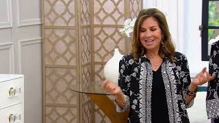 Susan Graver Passport Printed Rayon Woven 3/4-Slv Duster on QVC