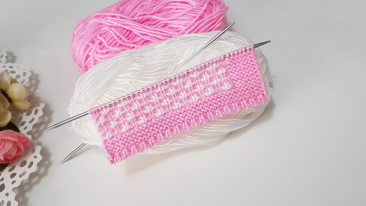 İki renkli kolay örgü modeli / bebek yelek modelleri