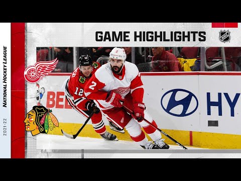 Red Wings @ Blackhawks 10/24/21 | NHL Highlights