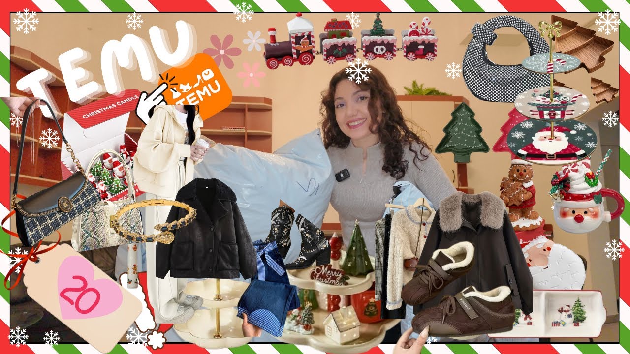 TEMU 980 MANATLIQ YENİ İL KARQOM☃️ SÜFRƏ DEKORLARI👩🏻‍🍳MƏTBƏX ƏŞYALARI🎅ÇANTA👜AYAQQABI👢TEMU💰AYSEL SHAH