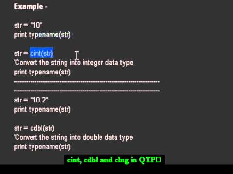 cint, cdbl and clng in QTP