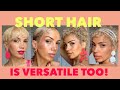 Quick &amp; Easy Short Hairstyles | Curly Pixie Cut Style Inspo