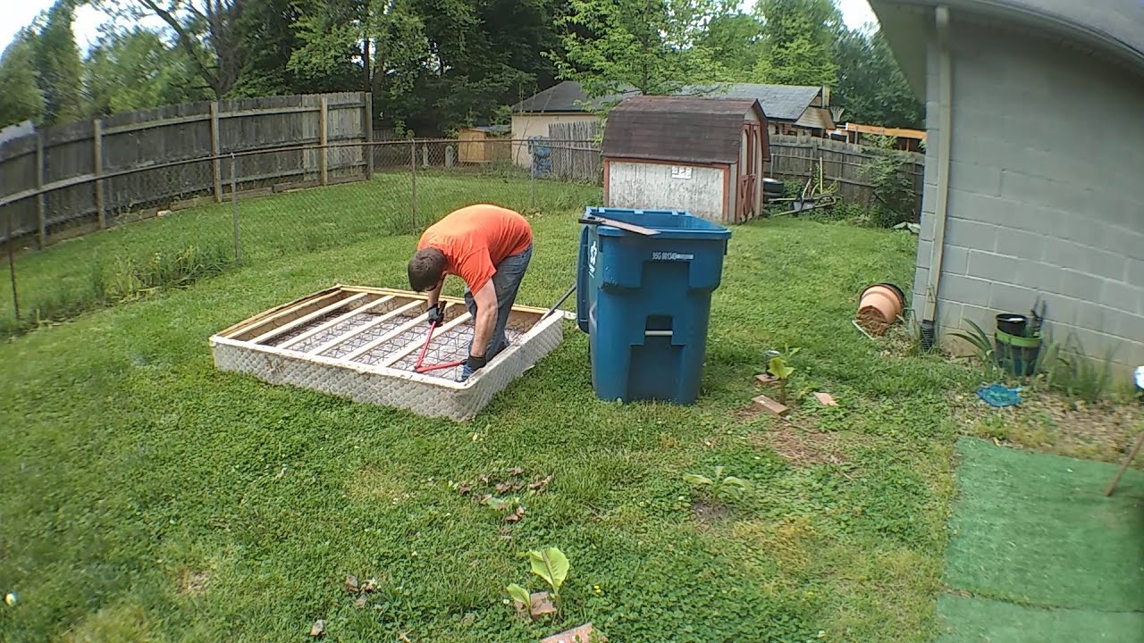Will A Queen Box Spring Fit In A Trash Can??? Part 1 YouTube