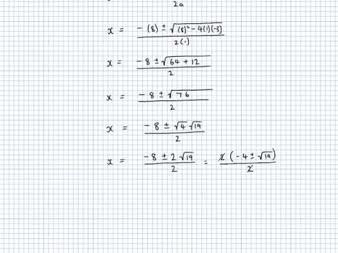 Solving quadratics using the formula - YouTube