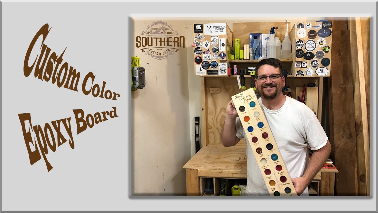 Custom Color Epoxy Board | Easy DIY | Pyrography Writing | Scrap Wood Project | Resin Art