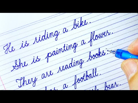 Easy sentence in Cursive writing | how to write cursive handwriting ...