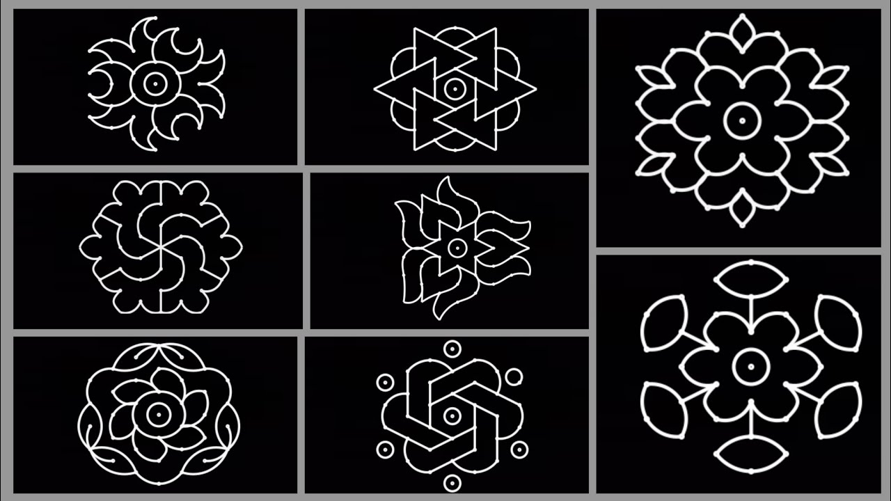 🪷🌹సింపుల్ రంగోలి డిజైన్లు 🌹🪷 /// Simple rangoli designs for daily 