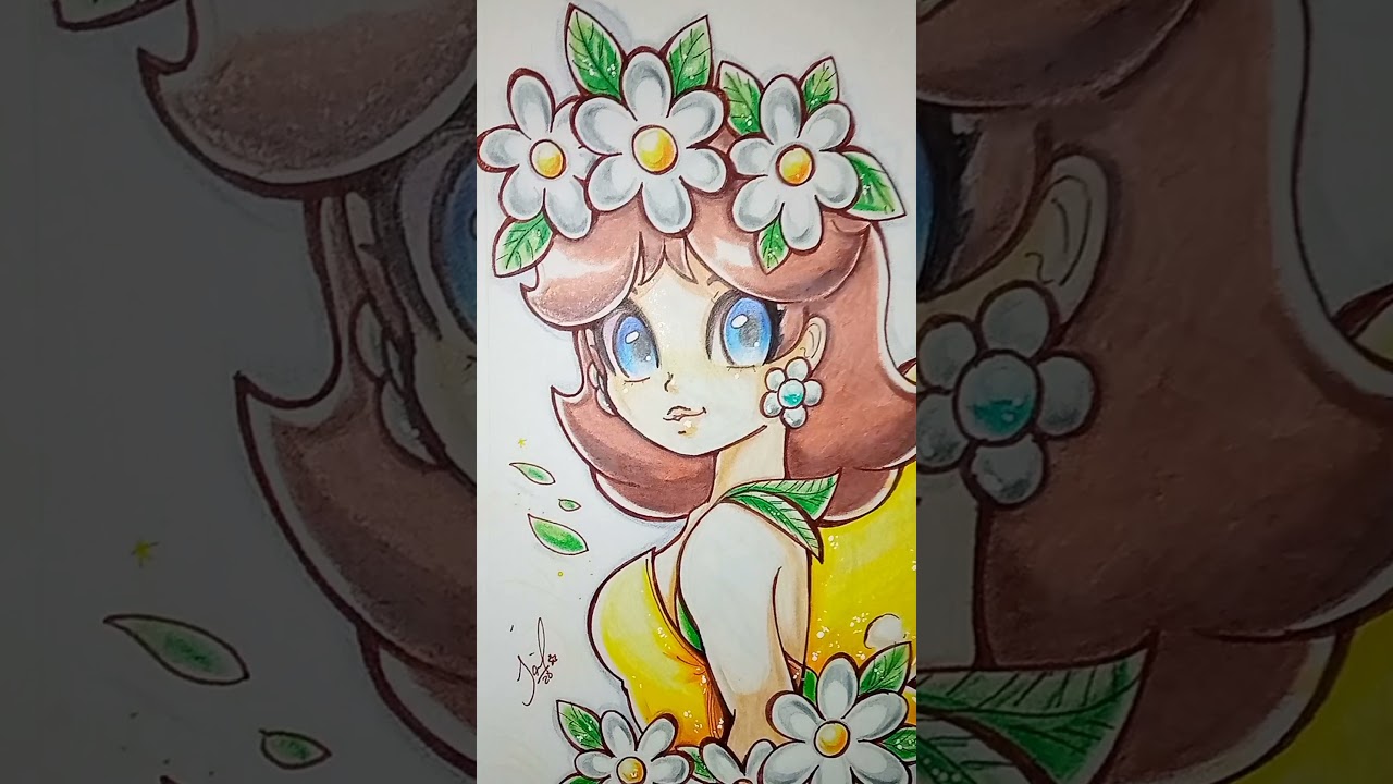 Traditional Fan Art Princess Daisy 
