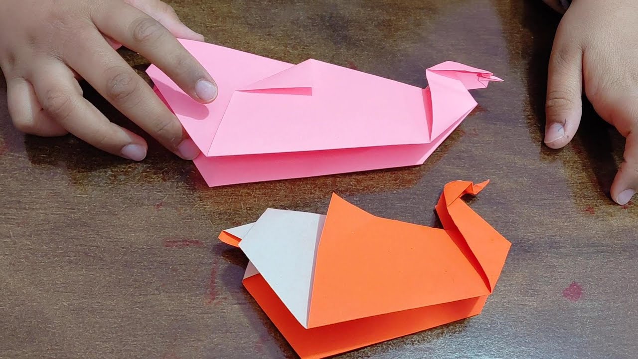 How to make a swan from origami paper 