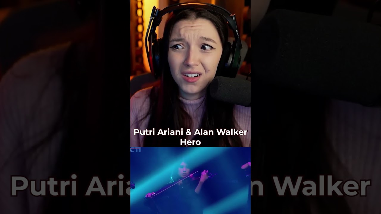 Alan Walker & Putri Ariani - Hero | First Time reaction #shorts #reaction #bisscute #musicreaction