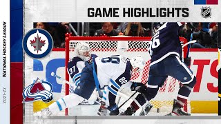 Jets @ Avalanche 1/6/22 | NHL Highlights