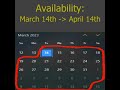 Private server code 14/3 - 14/4/2023 | A Universal Time