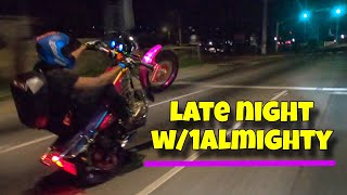 Crazy Night Ride With 1Almighty (After Car Show) | Jamaican Bike Life 🇯🇲