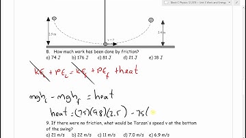 Physics 12 U3 Answer to Work Energy Quiz