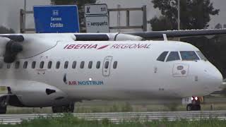 🛫 Despegue avión IBERIA Regional Air Nostrum de hélices en Aeropuerto de Sevilla SVQ 22 marzo 2024