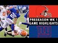 Browns vs. Giants Highlights | NFL 2018 Preseason Week 1