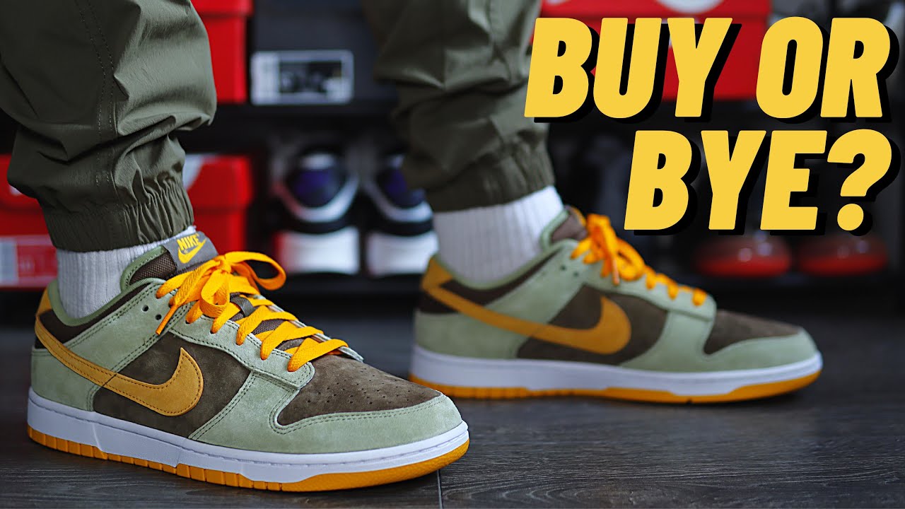 EARLY LOOK! Nike Dunk Low SE Dusty Olive Pro Gold On Feet Review 