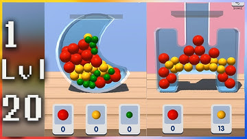 Jar Fit - Ball Fit Puzzle - Fit and Squeeze - Gameplay Walkthrough - Levels 1-20