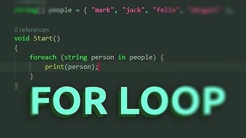 Foreach Loop c# Tutorial