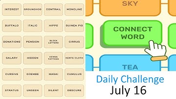 Connect Word Daily Challenge July 16 2025 Answers