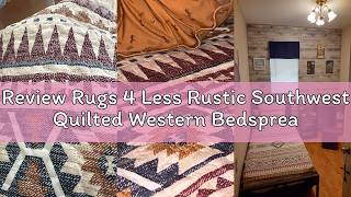 Review Rugs 4 Less Rustic Southwest Quilted Western Bedspread Bedding Set in Brown Beige Taupe Charc