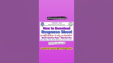TSEdCET 2023 Result Response Sheet Question papers with Answers #themasterseducation