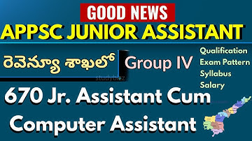 APPSC Junior Assistant Notification 2021 | APPSC Group 4 notification | appsc computer assistant