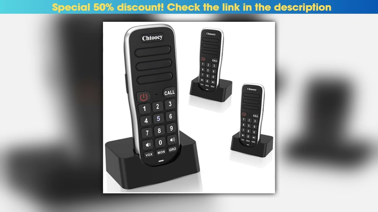 Wuloo Headheld FM Wireless Intercom System for Home Business Office 5280Ft Range 10 Channel Call