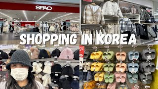 SHOPPING IN KOREA 🇰🇷🛍️ Korean FALL & WINTER Fashion 🧥 SPAO 🧤 HOMEPLUS