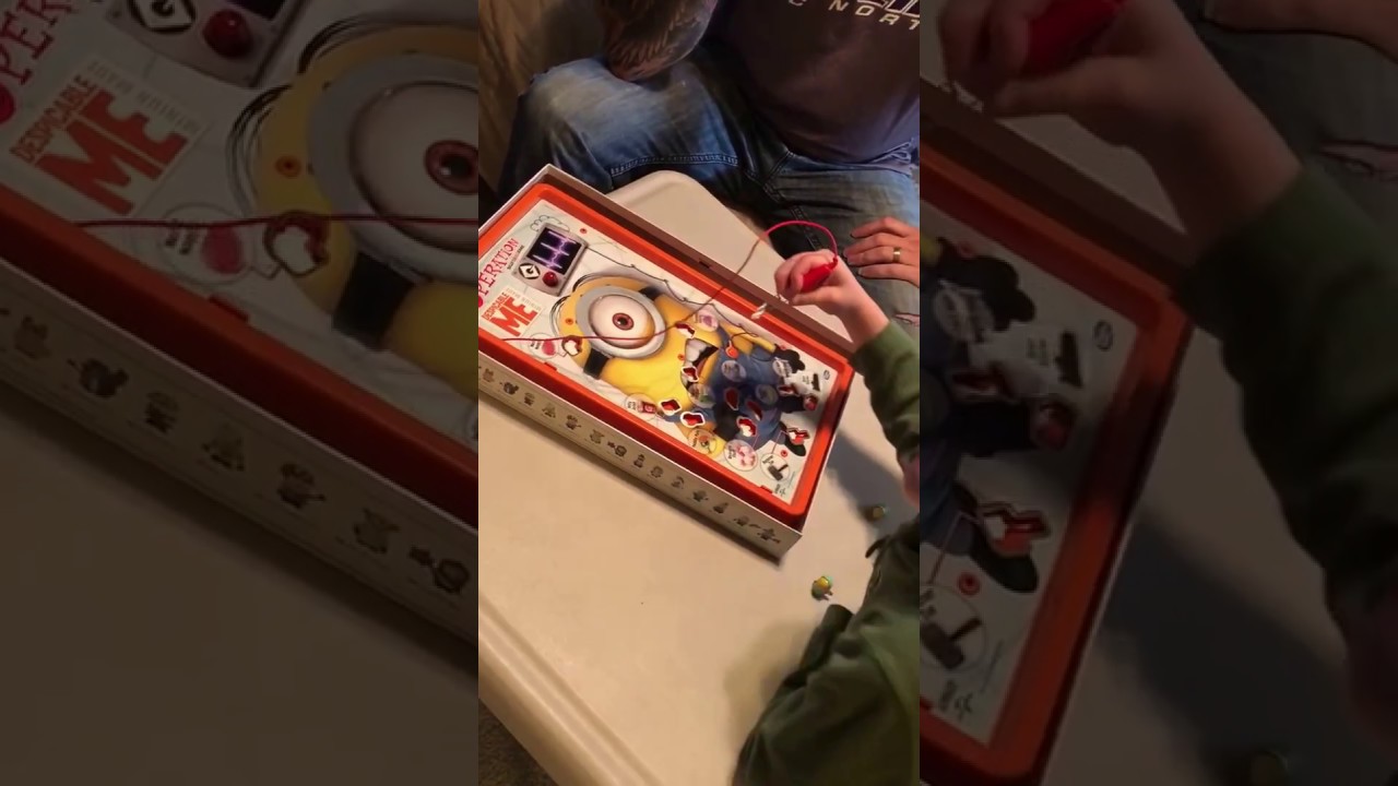 Magnus playing with Despicable Me Operation game. 4 years old. YouTube