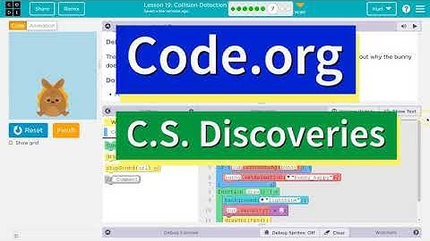 Code.org Lesson 20.6 A Collision Detection | Tutorial with Answers | Debug: isTouching Practice A